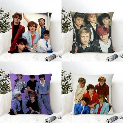 DDuran DDuran Band Cushion Cover Eco Linen Pillow Case DoubleSided Print Breathable Durable Zipper Home Decor Gift