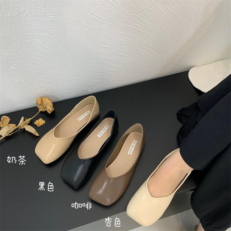 Soft-soled Doudou shoes, commuter shoes for office workers, Korean version, Dongdaemun shallow mouth flats, spring 2025