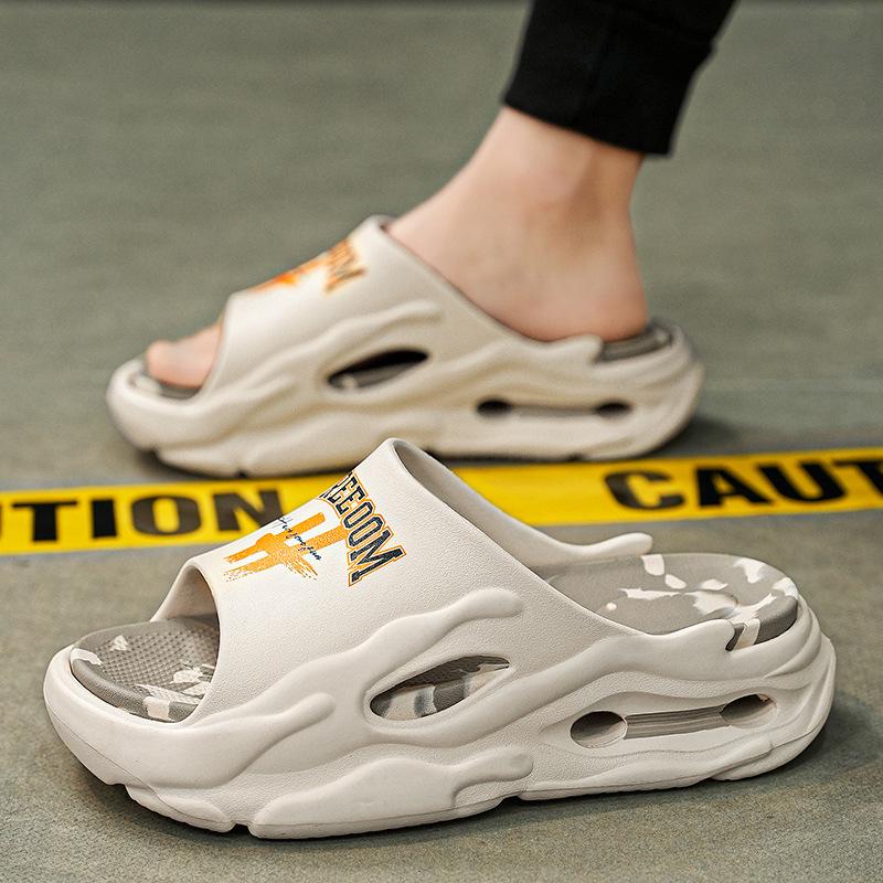 Par Sandaler med tjock sula och höjdökning, Halkfria EVA-flip-flops för inomhusbruk och stranden.