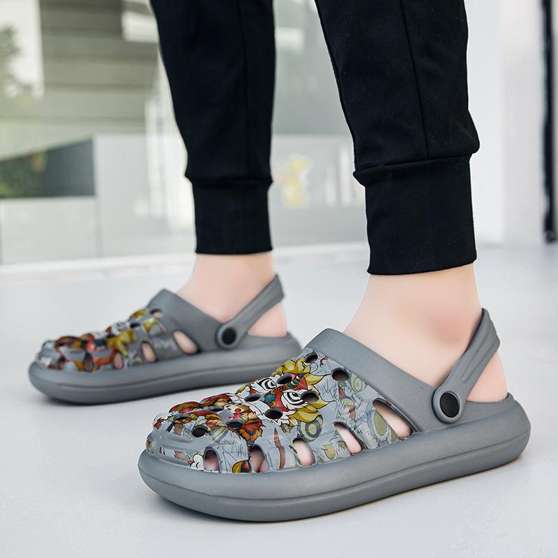 Summer Mens Garden Shoes EVA Slippers Beach Shoes Casual Sandals Latex Slippers