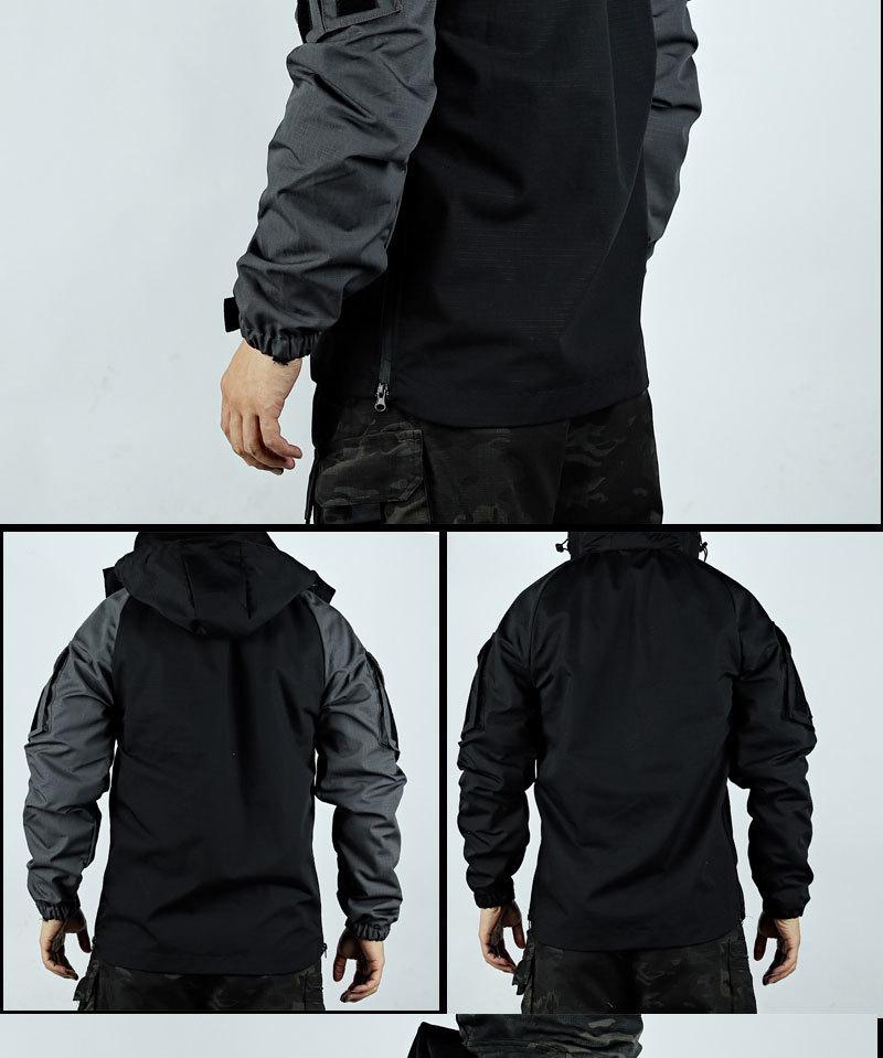 Pánská venkovní taktická bunda a kalhoty - Vodotěsné, odolné proti opotřebení, vojenská výbava pro jaro a podzim