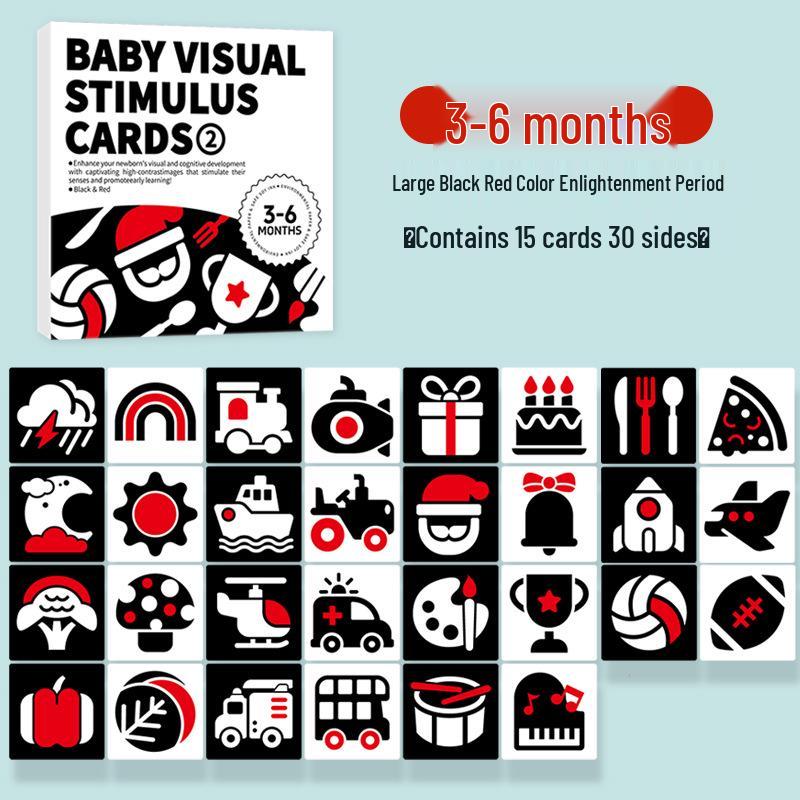 Early Education Visual Stim Cards: Newborn to 3-Year-Olds, Black-White & Color