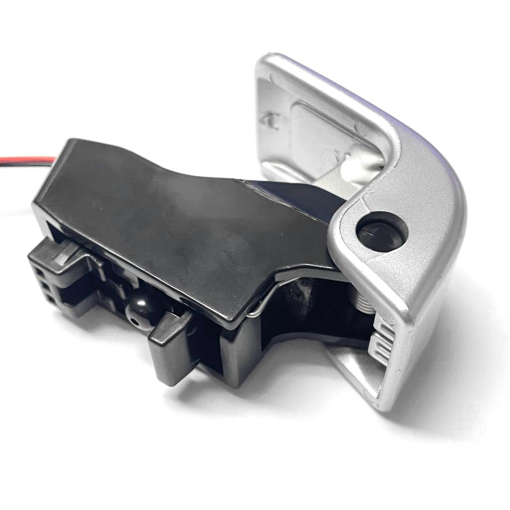 CGP Blue LED Hood Release Lever for JF5, JF6, and NBOX (Satin Silver) (CGP-HD09-H7301B)