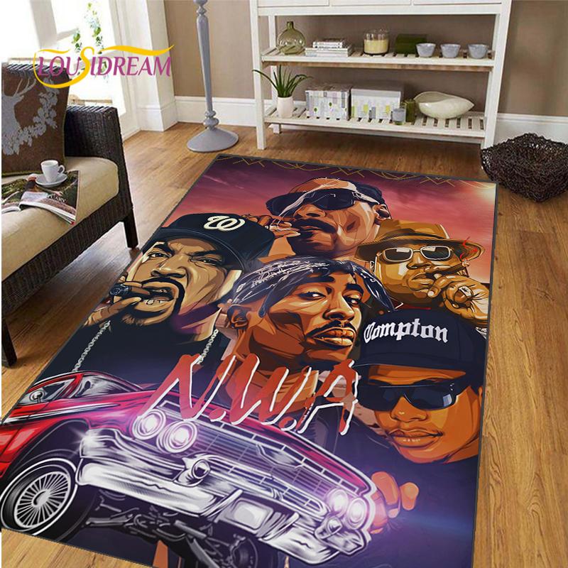 Music Star Rectangle Hip-Hop Carpet for Living Room Bedroom Rug Kitchen Kids Door Unslip Floor Mats Gift Photography Props Rug