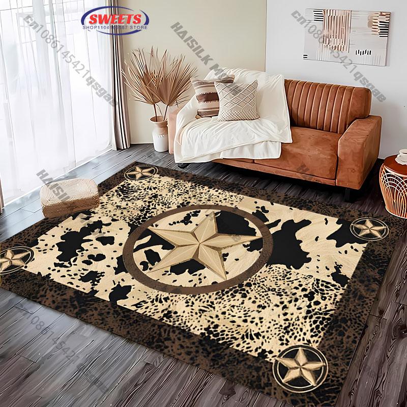 Free Shipping! "Western Cowboy Theme Rug for Living Room Décor" Carpet for Home Sofa Bedroom, Gift