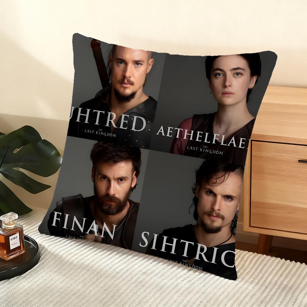 Cushion Cover Silky Short Plush Home Sofa Cushion Cover - Invisible Zipper Home Decoration The Last Kingdom TV Series