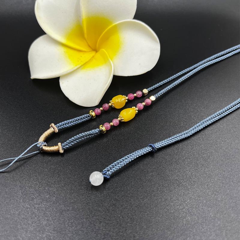Hand-Woven Ethnic Style Necklace Cord for Jade Pendants - Unisex