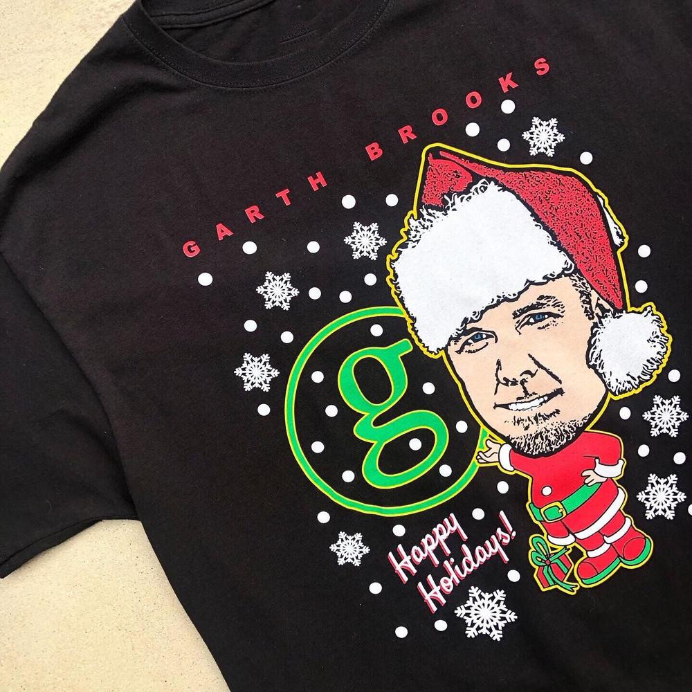 Garth Brooks Happy Holidays Christmas Music Tee Shirt Gift S-5XL EN024 Unisex T-Shirt M