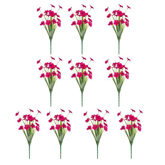 Artificial Flowers Adjustable Height Fade-Resistant Handmade Realistic Silk Petals No Watering Sunlight Floral Display Arrangement