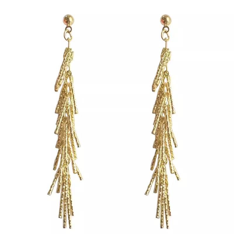 Exquisite 2026 Light Luxury Tassel Earrings - Personalized, High-End, Long Stud Ear Jewelry