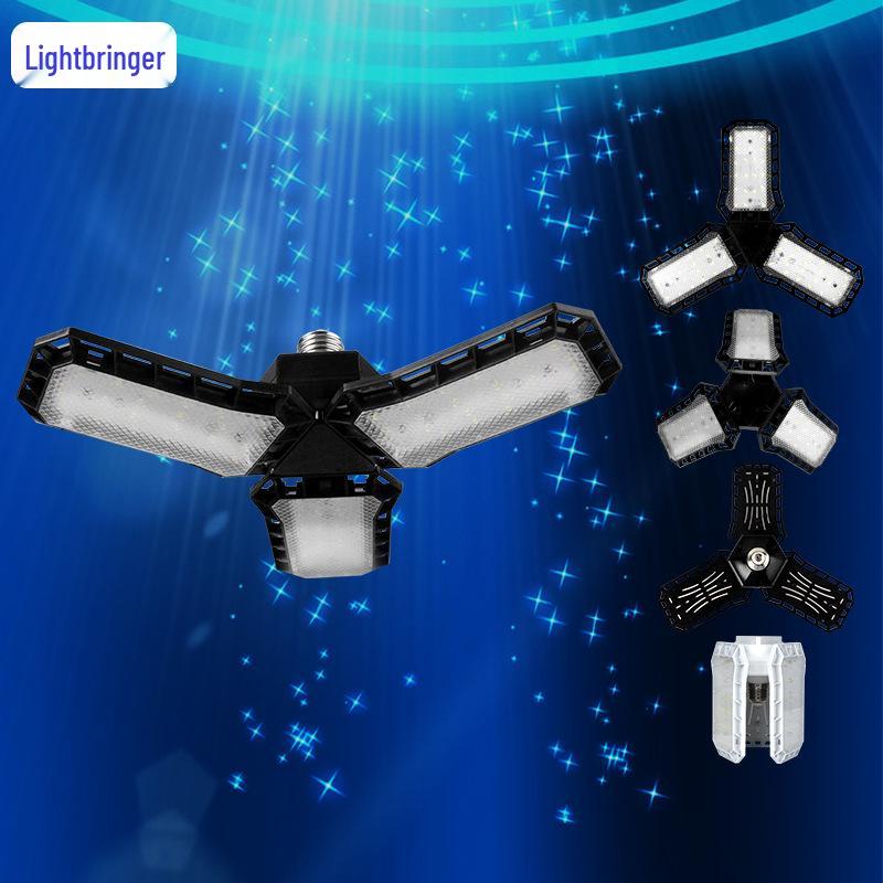 LED Deformable Garage Light - Adjustable 4-Leaf/5-Leaf Design