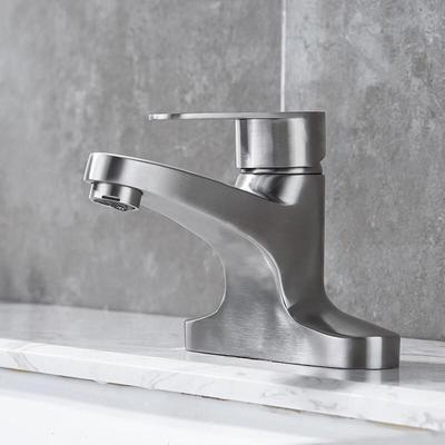 VEMUSE 304 Stainless Steel Dual-Handle Washbasin Faucet