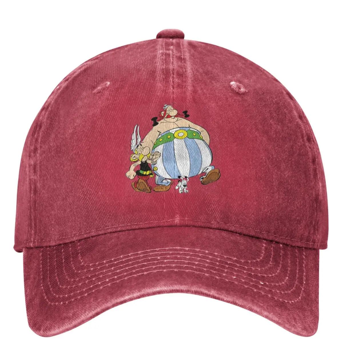 Asterix And Obelix Baseball Cap Cartoon Running Hippie Adjustable Trucker Dad Hat Unisex Women Fashion Sunscreen Baseball Caps One Size