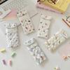 Kawaii Quilted Glasses Bag Cute Cartoon Eyeglasses Pouch Soft Cotton Sunglasses Case With Heart Button Lace For Women Girls