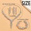 Rhinestone Tassel Wedding Bridal Accessories V-Necklace Rhinestone Jewelry Set  Wedding Party