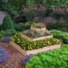 3 Tier Wooden Raised Garden Bed 44.5'' L×44.5'' W×20.5'' H for Flowers/Herbs/Vegetables with Open Bottom Planter Natural Wood C
