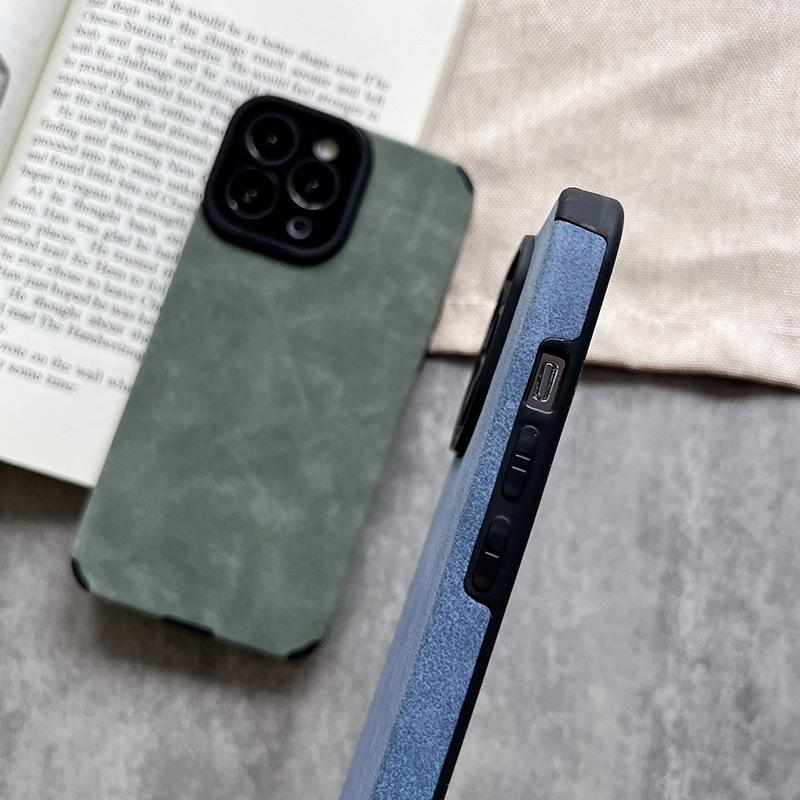 Suede Solid Color Is Suitable for Apple 14promax Phone Cases, Iphone13 Anti-drop 12 Simple 11 Material Cases
