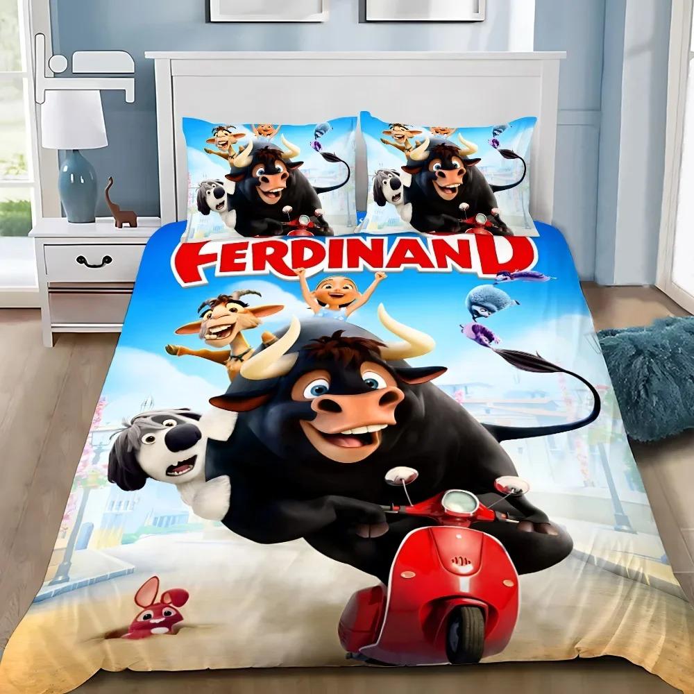 Exquisite 3D F-Ferdinand Wallpaper Cartoon Bull Digital Printing Bedding Set Duvet Cover Comforter Bed Girl Boys Gift