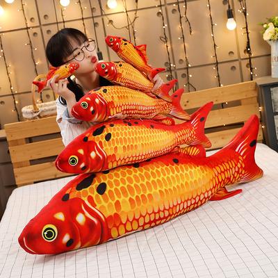 1Pc Fish Plush Doll 3D Carp Throw Doll Toy Fish Shape Sleeping Pillow Gift Catnip Toys Christmas Kids Perfect Animal Pillow