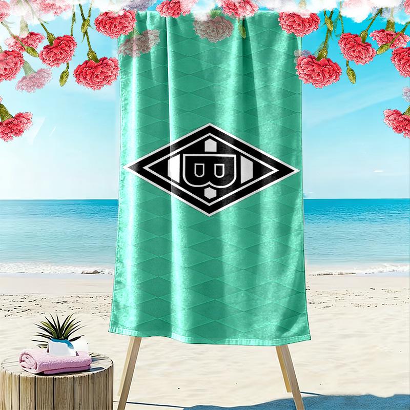 Borussia Mönchengladbach Print Strandtuch, Großes Weiches Schnelltrocknendes Handtuch für Strand Camping Schwimmen
