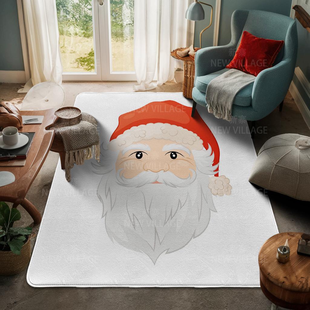 House Entrance Carpet Home Door Mat Living Room Bath Foot Bathroom Non-slip Water Absorption Rugs Bath Merry Christmas Winter