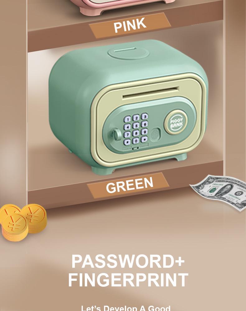 Kids' Musical Piggy Bank: Automatic Money Rolling, Password Unlock, Large Capacity Safe Toy Gift