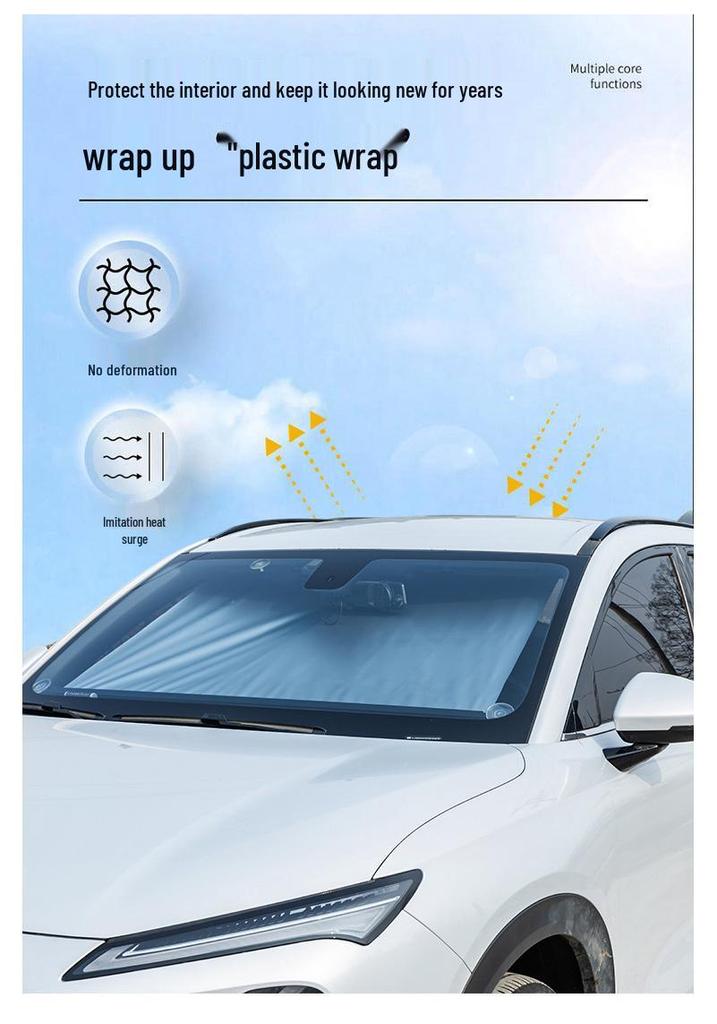 Car Sunshade Umbrella - Windshield Heat Insulation & UV Protection, Sun Shade Window Curtain for Car Interior