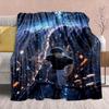 Jujutsu Kaisen Anime Flannel Blanket - Soft Warm Perfect for Sofa, Bedding Camping Travel Office Home Decor -QJY