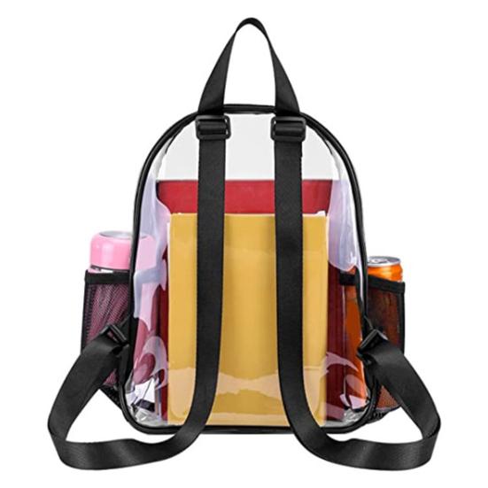 Student Backpack Transparent See Through Large Capacity Smooth Zipper PVC School Bag for School