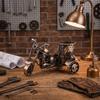 Solid Iron Material Motorcycle Shaped Pen Holder Vintage Desk Organizer  Home Study