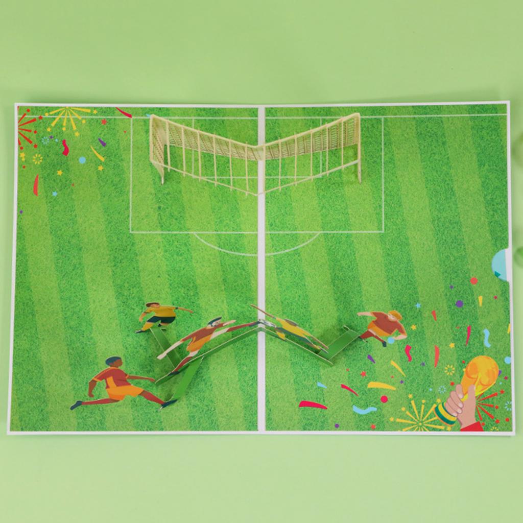 33D for Pop Up Football Greeting Card Kit Festival Invitation Greeting Memorial Cards for Valentine’s Day Mother's Day G
