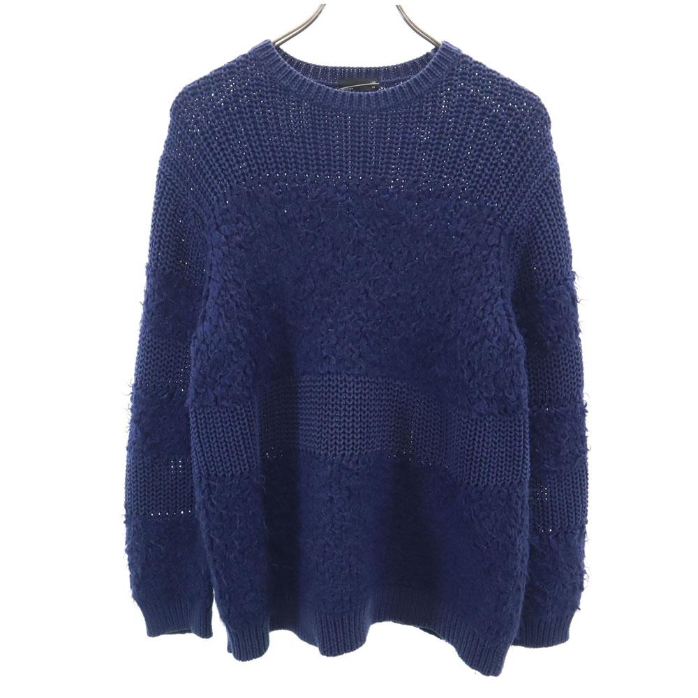 

LAD MUSICIAN 15AW Long sleeve Rothko knit 44 blue Men s Used