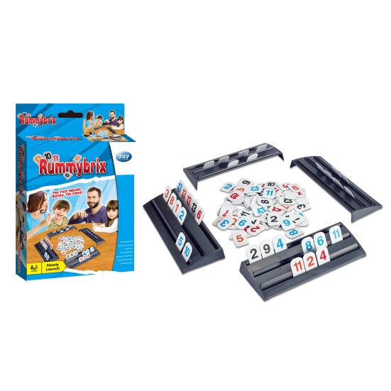 Rummy Cube Hra se 4 stojánky/tácky Děti Dospělí Klasická Rummy Hra s kameny Vzdělávací Multiplayer Mahjong Desková Bodovací Hra