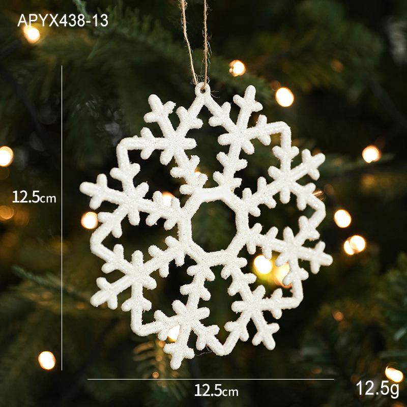 White Plastic Christmas Ornaments: Reindeer and Star Shapes for Tree Décor