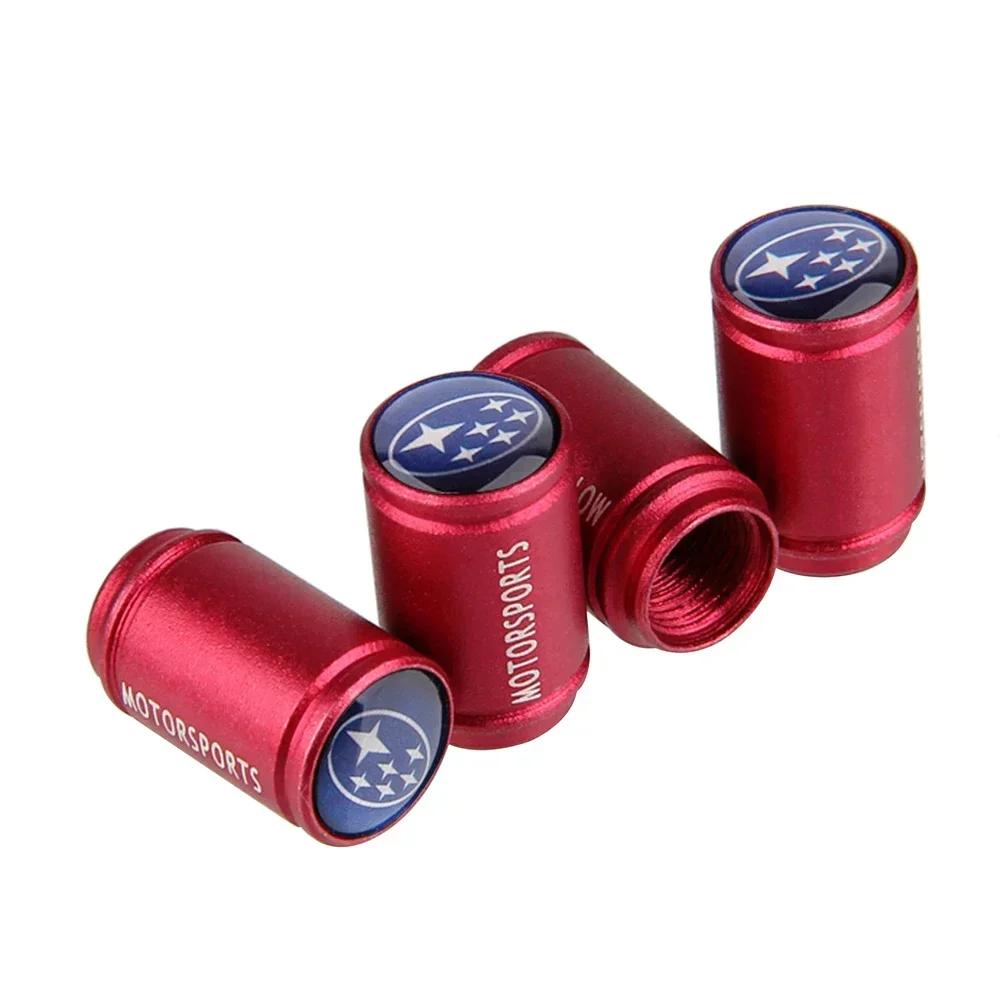 4PCS Aluminum Alloy Car Wheel Tire Valve Caps Covers Decoration For Subaru STI XV WRC WRX BRZ FORESTER IMPREZA LEGACY OUTBACK X555