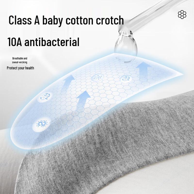 Yalu Men's A-Grade Antibacterial Cotton Boxer Briefs 4-Pack