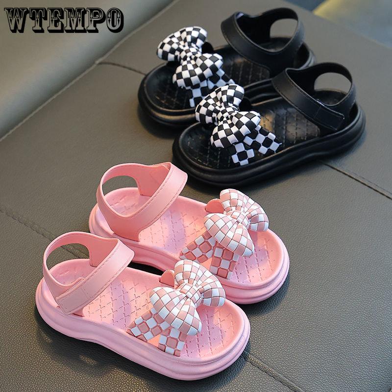 

Сандалии для девочек Мягкий низ Мультяшный Бант Принцесса Туфли Детские Туфли