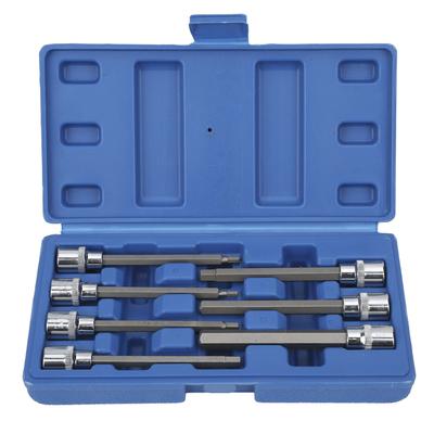 7ks 38in Štvorcový Šesťhranný Kľúč Bit Násadka Súprava Extra Dlhá Chróm Vanádiová Oceľ pre Dom Auto