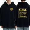 Hot Rapper Maka Aura 2025 Tour Double Sided Print Hoodie Autumn Winter Unisex Fashion Y2k Sweatshirt Men Women Fleece Pullovers