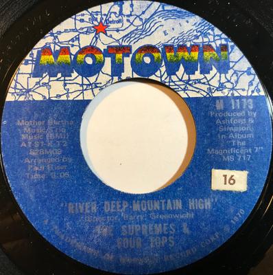 7inch Record SUPREMES & FOUR TOPS - River Deep - Mountain High / Togeth M1173 Motown 1970 US Soul/Funk Used