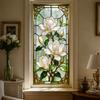 Painted Vintage White Magnolia Flower Outdoor Balcony Glass Display Window Sticker
