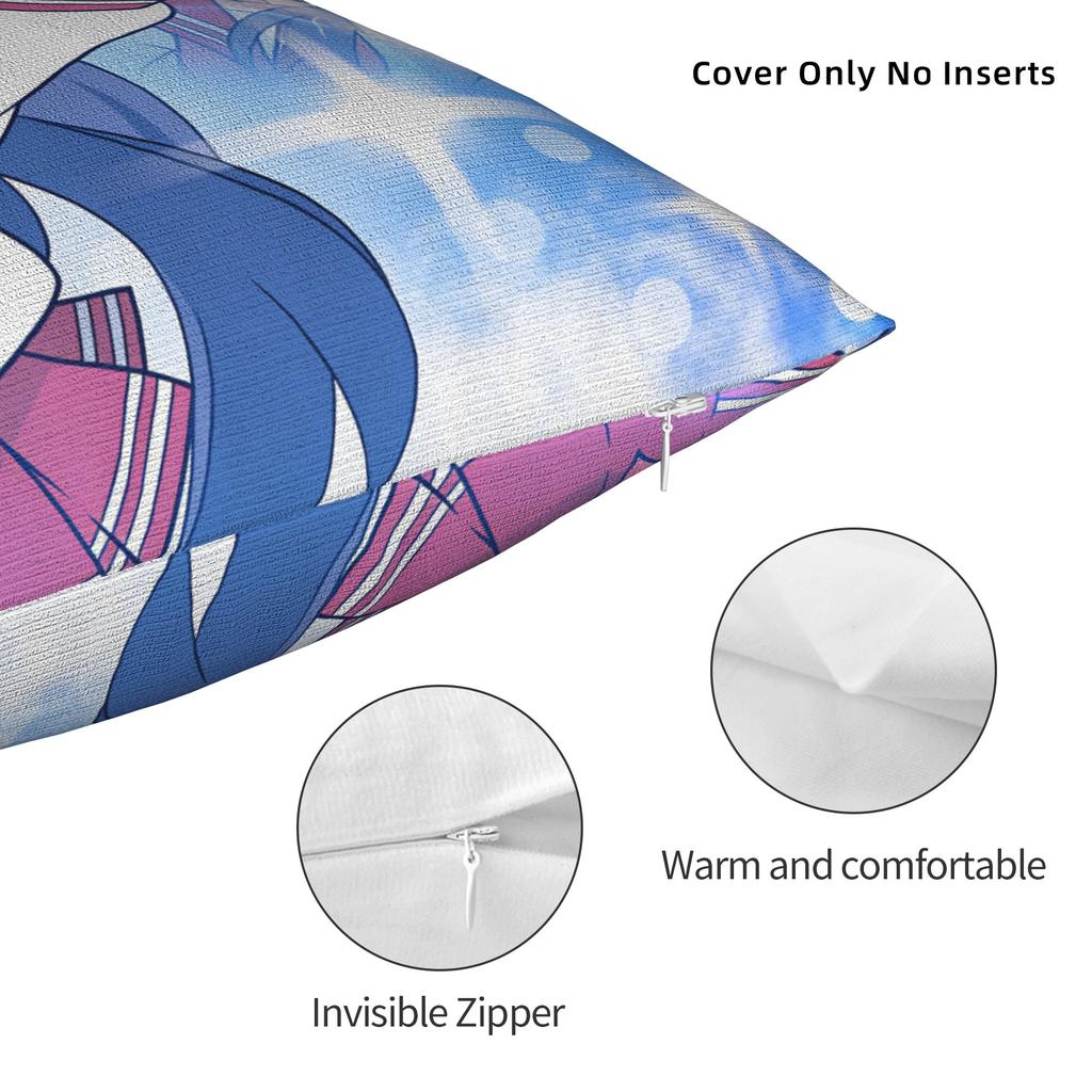 Konata Izumi L-Lucky S-Star Pillow Case Kawaii Pillow Cover Square Pillowcases For Chair Sofa Home Decor