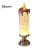 Flameless Candle Lantern Christmas LED Lamp, Glimmering Glitter Glow with Sparkling Room Ornament Simulated Flame, Holiday Tabletop Decoration