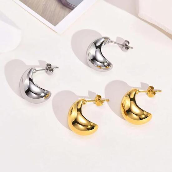 1 Pair Teardrop Earrings for Women, Small Water Drop Stud Earrings, Chunky Statement Jewelry for Wedding, Party, Prom, Daily