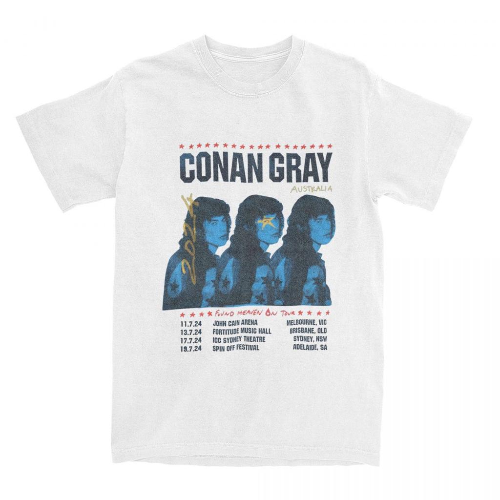 Men's Conan Gray Found Heaven T Shirts 100 Cotton Clothing Summer Short Sleeve T Shirt O Neck Harajuku Tshirt Big Size 5XL 6XL