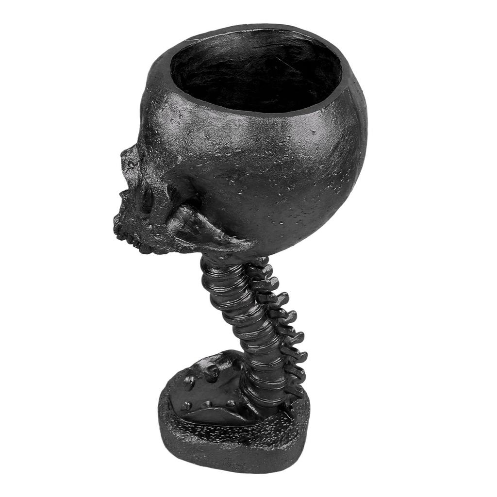Skull Planter Spine Stand Set Innovative Exquisite Decorative Hand Painted Resin Skeleton Flower Pot for Home Garden