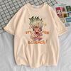 Dr Stone Top Tees Teen 2000s Trendy Aesthetic Colorful Anime Women Shirt Pastel Vintage Grunge Psychedelic Classic Harajuku