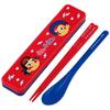Skater combination set chopsticks spoon 18cm antibacterial Peko-chan made Japan CCS3SAAG-A