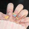 Cute Japanese Cat Eye Short Handmade False Nails Nail Art Stickers