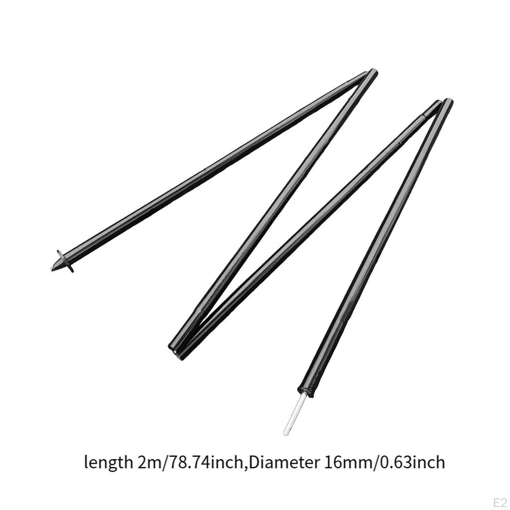 Tarp Pole 78.74inch Replacement Sturdy Portable Folding Iron Multifunction Adjustable Canopy Support
